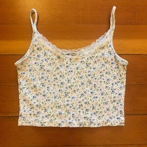 brandy melville floral tank
